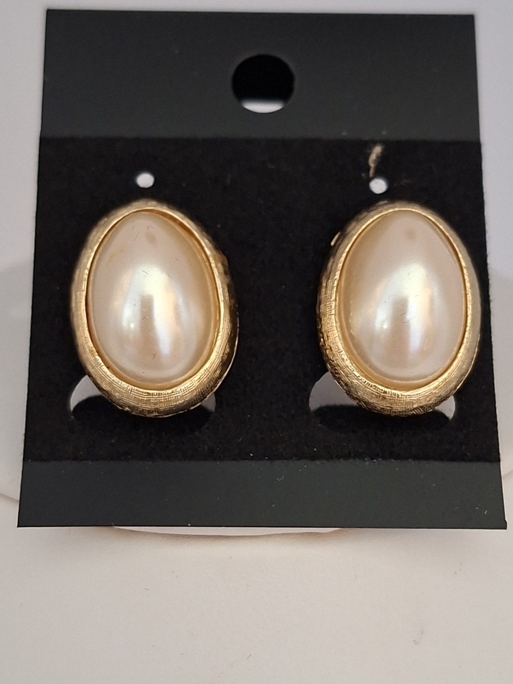 Vintage Richelieu Faux Pearl Clip On Earrings